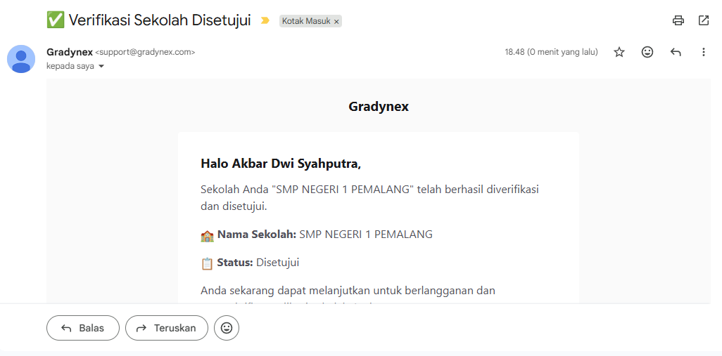 Verifikasi Admin